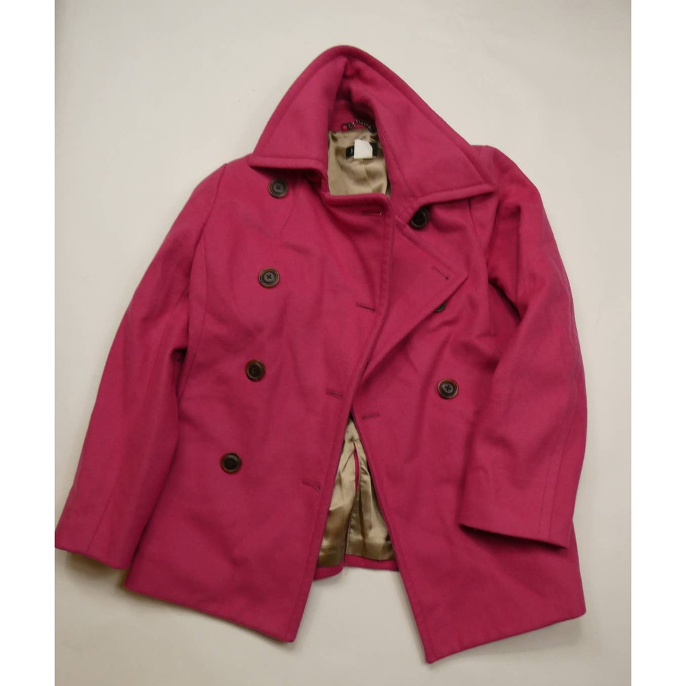 J CREW vibrant pink peacoat, petite small, like new